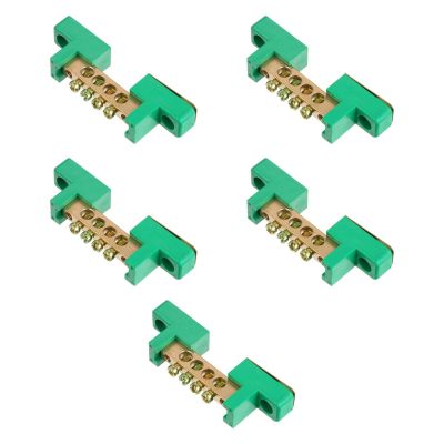 POPETPOP 5pcs Terminal Block Strip for Grounding High Conductivity Plated Insulated Terminal Busbar Tool for Electrical Distribution Box Easy Installation