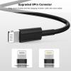 Lightning to 30 Pin Adapter for iPhone, [Apple MFi Certified] 8-Pin to 30-Pin Female Charging and Data Transfer Converter Compatible with iPhone 14 13 12 11 Xs X 8 7 6 iPad iPod-No Audio (Black) view 4