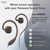 nwm NTT Sonority Wired On-Ear Speakers (Earbuds) with PSZ Technology MWE001 Dark Brown view 2