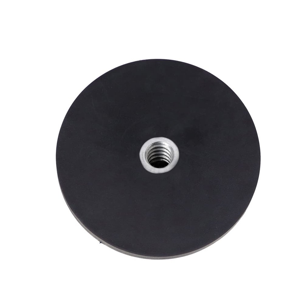 FEICHAO 1/4 Strong Magnetic Suction Cup Base Expansion Round Rubber Mount for Roof LED Strip Spotlights (D66mm)