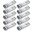10GBase-SR SFP+ Transceiver, Gigabit Multimode SFP LC Duplex Transceiver,10G 850nm MMF, up to 300 Meters,Compatible with Cisco, Ubiquiti , Mikrotik,Netgear, Fortinet,D-Link,Linksys and More(10 Pack) view 1