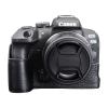 MUZIRI KINOKOO EOS R10 Case, Genuine Leather Case for Canon EOS R10 Camera Bottom Protective Case - Retro Style Half Case with Hand Grip and Opening Bottom Design - Black view 1