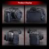 MUZIRI KINOKOO EOS R10 Case, Genuine Leather Case for Canon EOS R10 Camera Bottom Protective Case - Retro Style Half Case with Hand Grip and Opening Bottom Design - Black view 2