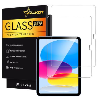 avakot 2 Pack Screen Protector for iPad 11th A16 2025(11 Inch) / 10th Generation 2022 (10.9 Inch), Tempered Glass Film Guard -Clear Ultra Touch Sensitive Case Friendly