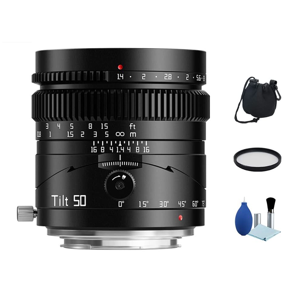 TTArtisan 50mm F1.4 Full Frame Tilt Lens Large Aperture Manual Lens for Sony E NEX Mount Mirrorless Camera A6000 A6300 A6400 A7C A7MIII A7MIV A7RIII A9 NEX-3 NEX-3N NEX-5 NEX-5R