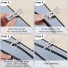 Moxweyeni 96 Pieces Heat Cable Roof Gutter Clips Christmas Light Clips 1.8" De Icing Cable Xmas Light Hooks and Spacers Set Outdoor Decor view 3