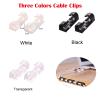Cable Clips with Strong Self-Adhesive Cable Management Wire Holder Sticky Tidy and Organizer Cord and Wires for Home - 20 Pcs(Black) view 2