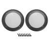 Rebower Speaker Grill Cover Mesh White Subwoofer Grill Guard Protector (with Screws), [for Home Audio DIY] - 4 Inch/White Frame/ 2 Pcs view 1