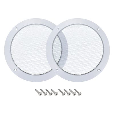 Rebower Speaker Grill Cover Mesh Subwoofer Grill Guard Protector (with Screws), [for Home Audio DIY] - 8 Inch/White / 2 Pcs
