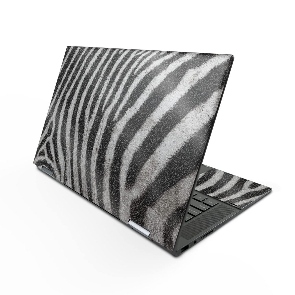 MightySkins Glossy Glitter Skin Compatible with HP Envy x360 15" (2022) - Zebra Closeup | Protective, Durable High-Gloss Glitter Finish | Easy to Apply, Remove, and Change Styles | Made in The USA