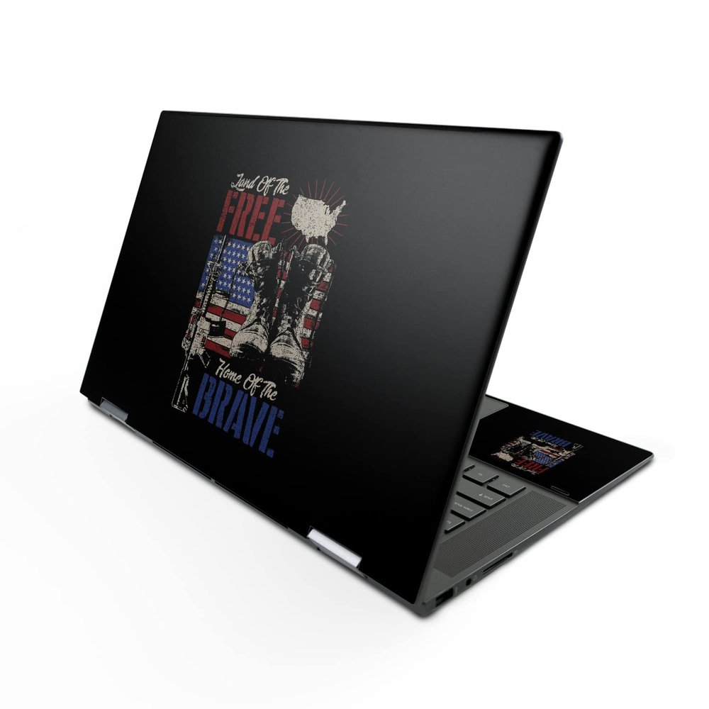 MightySkins Skin Compatible with HP Envy x360 15" (2022) - Land of The Free | Protective, Durable, and Unique Vinyl Decal wrap Cover | Easy to Apply, Remove, and Change Styles | Made in The USA