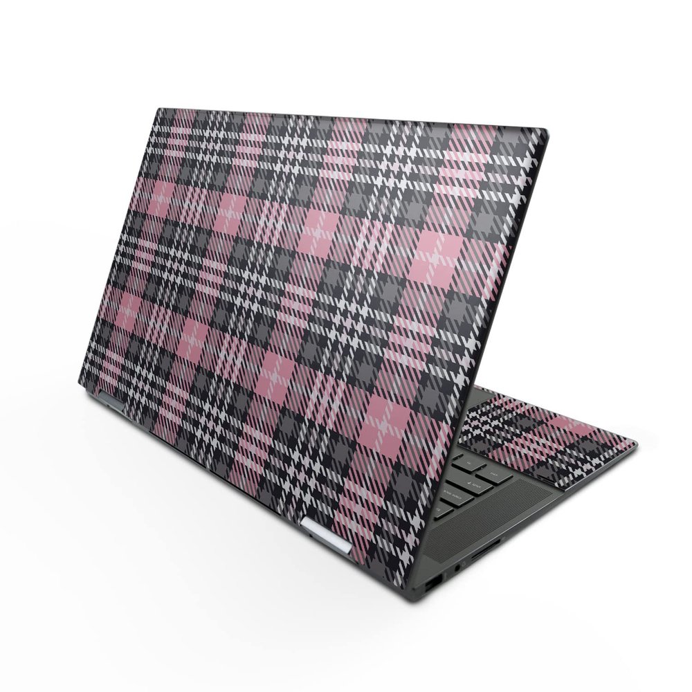 MightySkins Skin Compatible with HP Envy x360 15" (2022) - Pink Plaid | Protective, Durable, and Unique Vinyl Decal wrap Cover | Easy to Apply, Remove, and Change Styles | Made in The USA