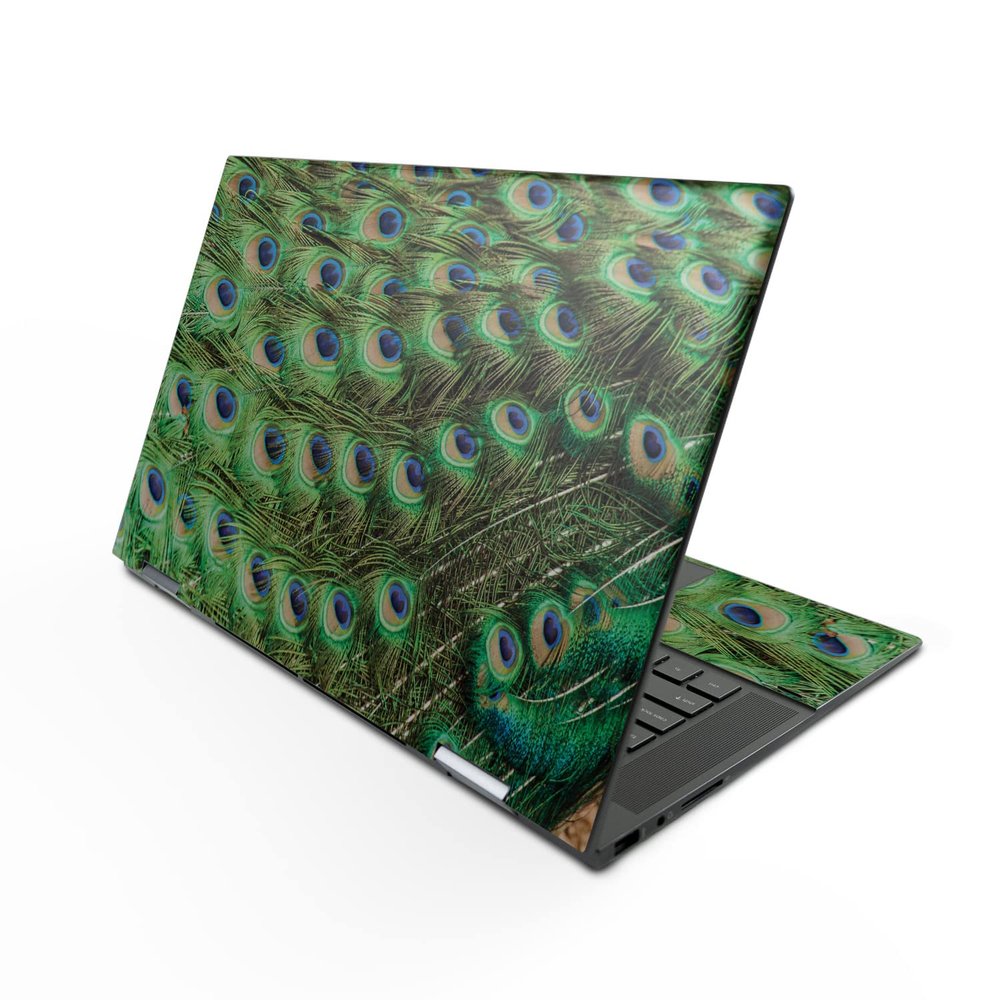 MightySkins Skin Compatible with HP Envy x360 15" (2022) - Peacock Pattern | Protective, Durable, and Unique Vinyl Decal wrap Cover | Easy to Apply, Remove, and Change Styles | Made in The USA