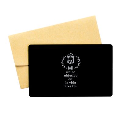 Mi Unico objetivo en la vida eres tu - Regalo para Hombre o Mujer, pulseras para Hombres o Mujeres - tarjeta de cartera