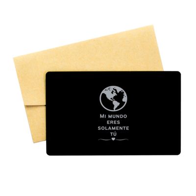 Mi Mundo eres tu, Regalo para Novia, Novia Hombre o Mujer, pulseras para Hombres o Mujeres - tarjeta de cartera