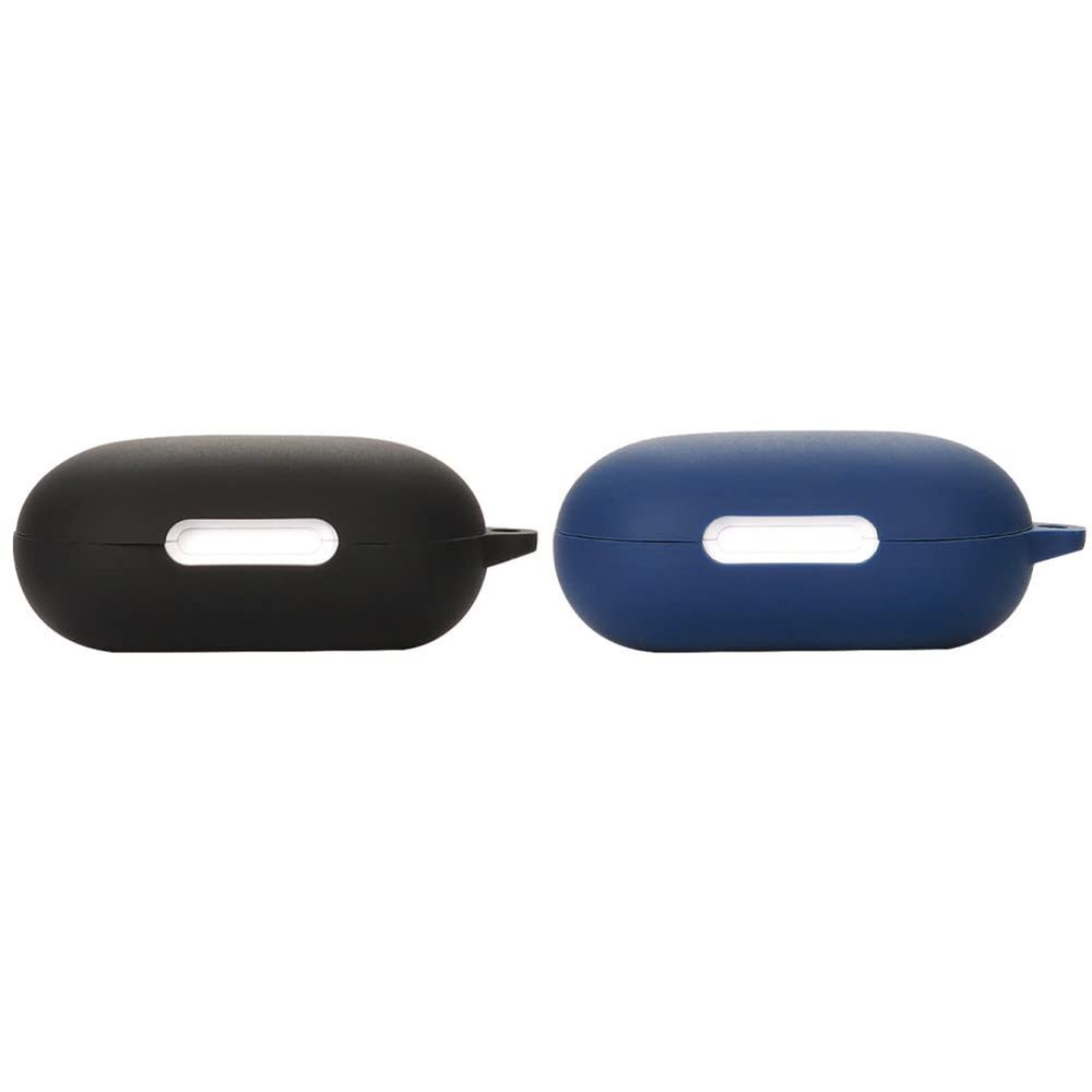 2 Pack DAYJOY Soft Silicone Protective Case Cover Compatible with Anker SoundCore Space A40 Earbuds, Protective Skin Sleeve with Carabiner (Black+Blue)