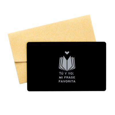 Tu y yo mi Frase favorita, pulseras para Hombres o Mujeres - tarjeta de cartera