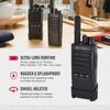 Cobra PX652 Professional Walkie Talkies - Rechargeable, 22 Channels, 300,000 sq. ft/25 Floor Range, Dust Protected & Splashproof (IP54 Rating), Headsets and Chargers Included (2-Pack) view 4