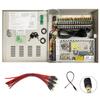 18 Port 20 Amp High Power Security CCTV Camera Access Control Power Distribution Box 12V DC PTC Protection, with 18 Pcs. DC Male Pigtail view 1