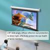 Pull Down Projector Screen 60 Inch HD Retractable Auto-Locking Projection Screen 16:9/4:3, Lightweight and Compact (Size : 4:3) view 2