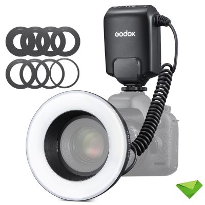 Godox ML-150II ML150II Macro LED Ring Flash Speedlite GN12 0.1-2s Recycle Time 5800K200K for Sony Canon Nikon Fuji Olympus Panasonic DSLR Cameras for Video Production, Animal and Plant Photography