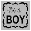 Baby Sign Announcement It's A Boy Reusable Stencil (8.5" x 11" Sheet) for Painting on Walls, Wood, Arts and Crafts (My Custom Stencils) view 1