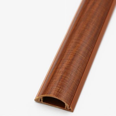 ZJKXJH Cable Management Channel, Wood Grain Cord Cover Cable Raceway on Wall, Cable Raceway Under Desk with Adhesive, Easy to Install (Color : Style 1, Size : 3 Cable)