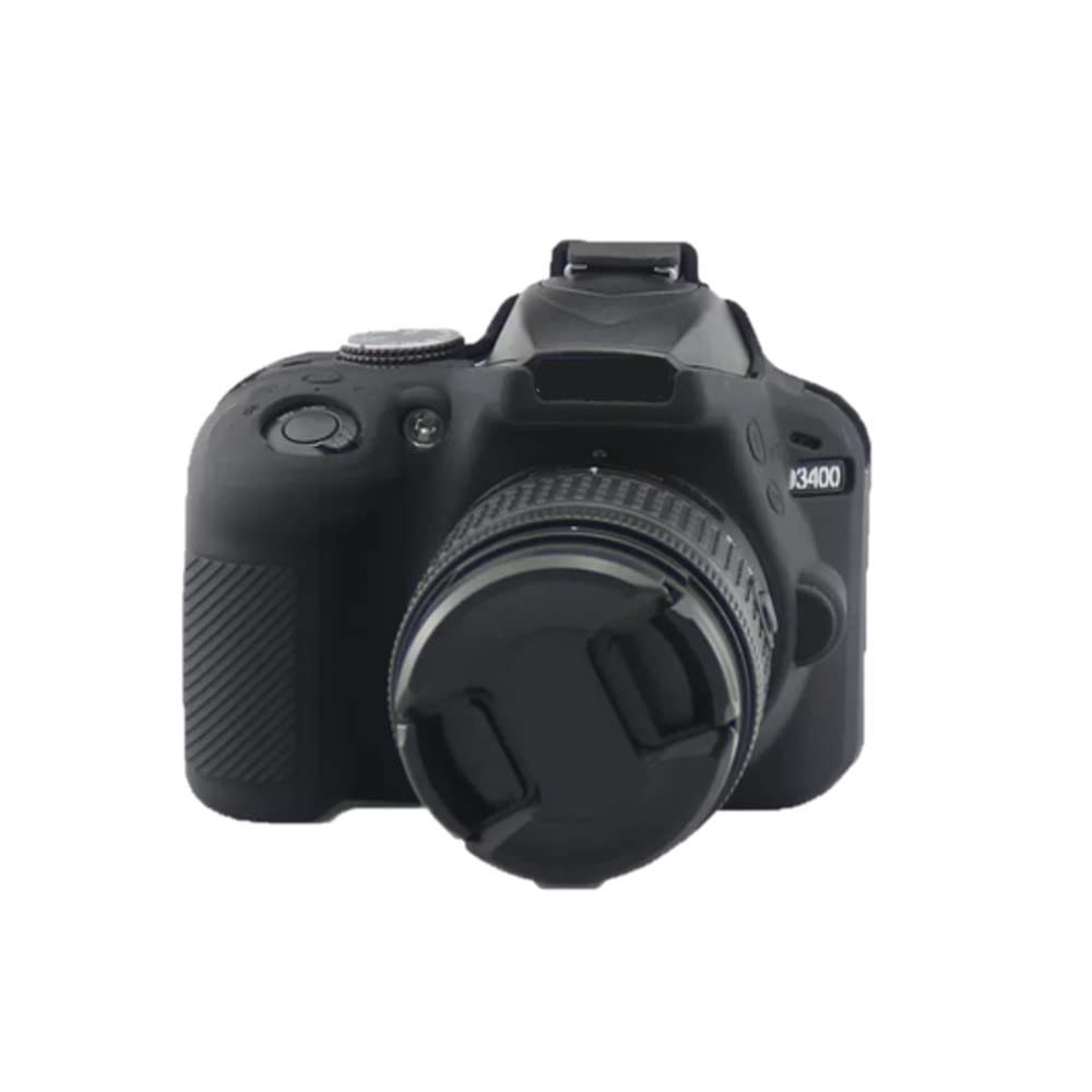 Camera Soft Silicone Case Bag Black Rubber Armor Skin Body Cover Protector for Nikon D3400 DSLR Camera