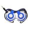 Mikikit Stereo Headphones Headset Earphone Hook Headphones Over .mm Computer Head Buds Mm Workout Clip Player On Wired Stereo Blue for Earphones Mp Earhook Ear Wired Noise Cancelling Headphones view 1