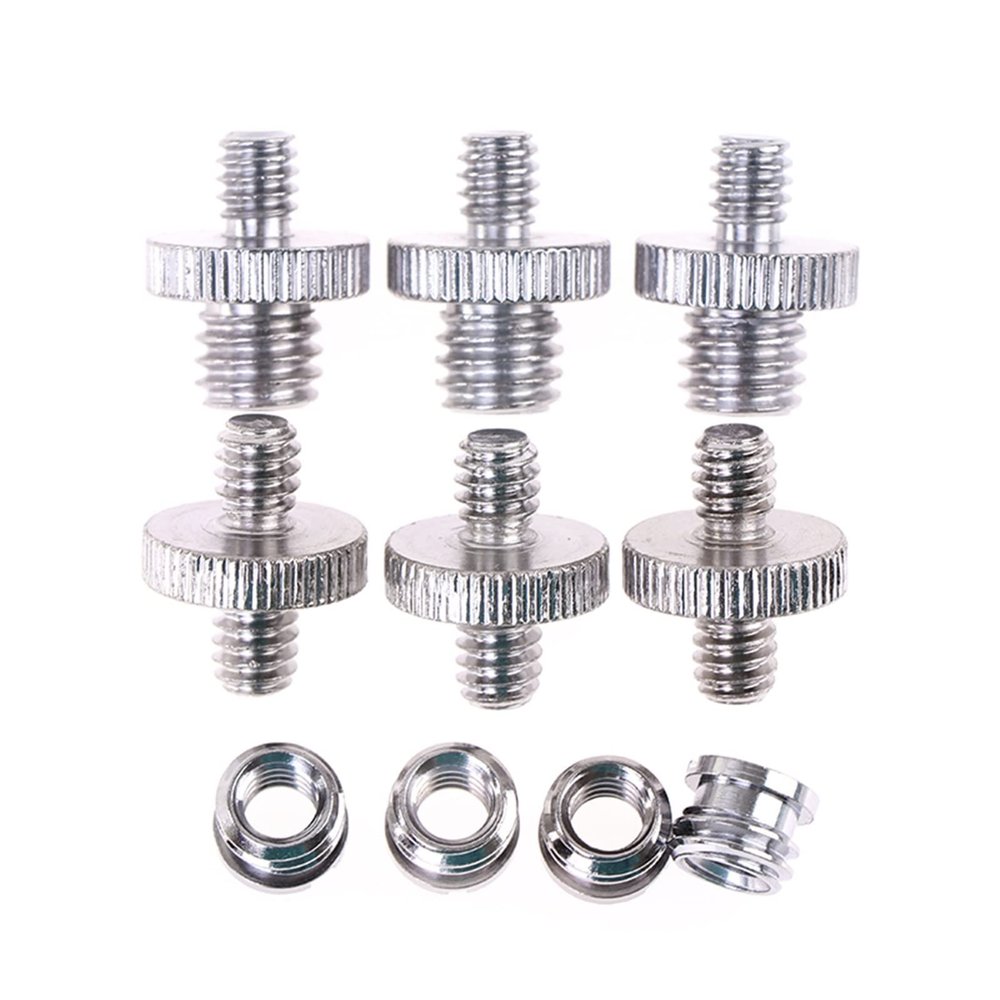 ANUTE 10Pcs/pack 1/4 Inch And 3/8 Inch Camera Screw Adapter Converter Threaded Mount Set