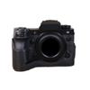 Camera Case Black Genuine Leather Protective Half Body Cover Base Case with Bottom Opening Version for Fujifilm X-H2 Camera, Black, Half Body Base Case view 1