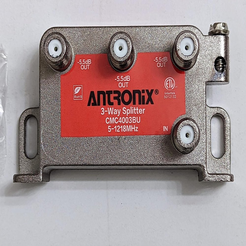 Antronix CMC4003BU 3-Way Balanced Vertical Splitter, 1.218 GHz High Performance for Coax Cable TV & Internet Optimized MoCA 2.0 Performance (2)