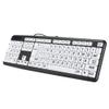104 Keys Large Print Keyboard, Wired USB Computer Keyboard with Oversized Print Letters for Low Vision, Elderly, Seniors, Visually Impaired view 1