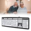104 Keys Large Print Keyboard, Wired USB Computer Keyboard with Oversized Print Letters for Low Vision, Elderly, Seniors, Visually Impaired view 2
