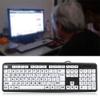 104 Keys Large Print Keyboard, Wired USB Computer Keyboard with Oversized Print Letters for Low Vision, Elderly, Seniors, Visually Impaired view 3