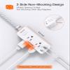 10 FT Extension Cord, Surge Protector Power Strip with 6 Widely AC Outlets 4 USB Ports(2 USB C),3-Side Outlet Extender, Flat Plug, Wall Mount for Home, Office,Travel and Dorm Essential view 4