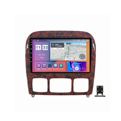 ZEARLY Double Din Car Stereo with Backup Camera 9 Inch Touch Screen Car Audio for Benz S-Class W220 1998-2005 Car Radio MP5 Media Player Built-in Bluetooth 5.0/Carplay/Android Auto/DSP/FM RDS,M200s
