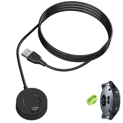 Compatible with Garmin Watch Charger Dock, USB Charging Cable for Fenix 7 7X 6 6S 6X 5 5S Plus, Forerunner 945 245, Vivoactive 5 4 3, Instinct + Anti-Dust Plugs