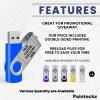 Paintechz Custom Swivel USB Flash Drives 300 Pack, Personalized Logo Bulk - as Corporate Gifts and Promotional Giveaways - 4GB view 2