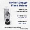 Paintechz Custom Swivel USB Flash Drives 300 Pack, Personalized Logo Bulk - as Corporate Gifts and Promotional Giveaways - 4GB view 3