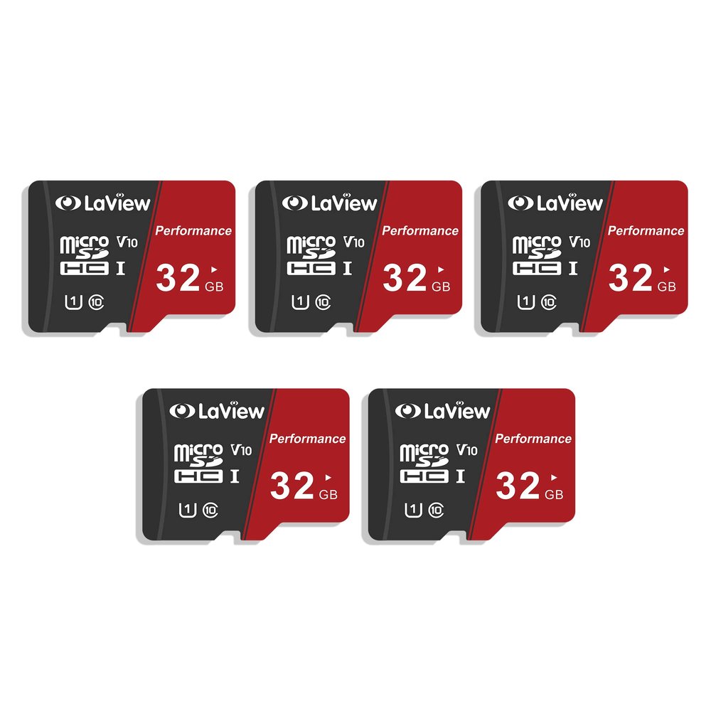32GB Micro SD Card 5 Pack, Micro SDXC UHS-I Memory Card 95MB/s,633X,U3,C10, Full HD Video V30, A1, FAT32, High Speed Flash TF Card P500 for Computer with Adapter/Phone/Tablet/PC