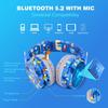 QearFun Cool Dinosaur Bluetooth Headphones, 85dB Safe Volume Limit, Wireless & 3.5mm Wired Headset with Mic, Bluetooth 5.2, Fast Charging, Foldable,for School, Tablet, Travel, Airplane view 3