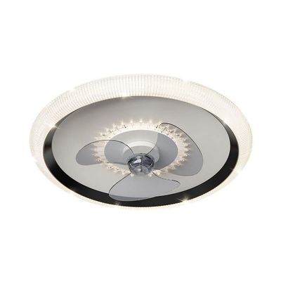 ZWPAYF Black/Gold/White Ceiling Fan Lamp with Remote Control Household Fan Blade 360 Degree Rotation Large Wide-Angle Circulating Air Quiet LED Flush Mount Ceiling Light Bedroom Dining Room