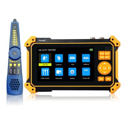 Rsrteng HD-3200C CCTV Tester HD Coaxial 4K 8MP TVI/CVI/AHD/SDI/CVBS Camera Tester with Cable Tracer 5 inch TFT-LCD Screen Monitor 5 in1Support Support RS485 Audio HD VGA DC12V Output PTZ Control