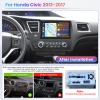 [2+64GB] Hikity for Honda Civic 2013-2017 Android Car Stereo with Wireless Apple Carplay Android Auto,9 inch Touchscreen Car Radio Support GPS Navigation/WiFi/Bluetooth/HiFi/FM/EQ + Backup Camera view 2
