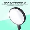 DAUERHAFT Portable Round Softbox Flash Diffuser, 40CM Foldable Round Shape Softbox Diffuser Flash Diffuser for Speedlight with a Storage Bag for Camera Flash Light Phototgraphy Accessories view 2