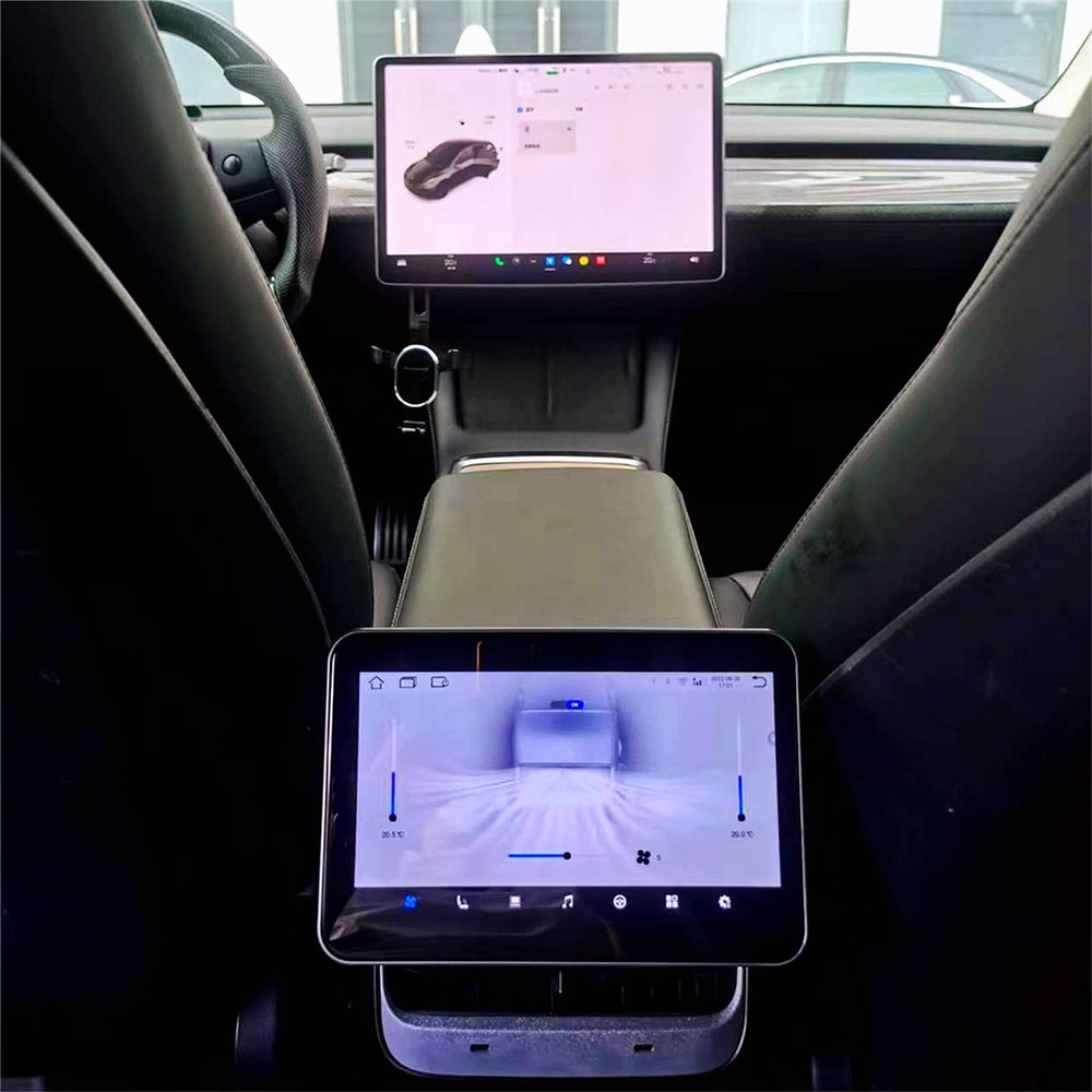 ZWNAV Android 11 Rear Seat Air Conditioning Display for Tesla Model Y/3 AC Controller Wireless Apple Carplay Android Auto Supports Heated Seats 8 inch IPS Touch Screen Bluetooth WiFi
