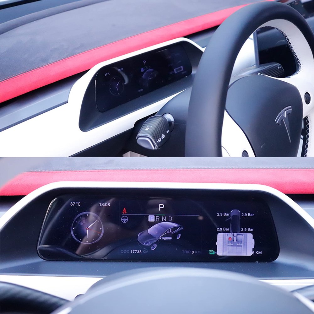 ZWNAV Head Up Display Dashboard for Tesla Model Y/3, 9.66-inch HD IPS Screen, Speed, Gear, Power Display, Linux System, OEM Style