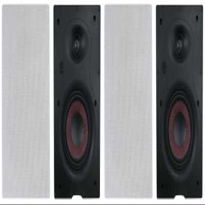 Rockville WA658 6.5" in-Wall Home Speakers with Kevlar Woofer and 1-in Silk Dome Tweeter, Paintable Magnetic Grills, 4-Piece