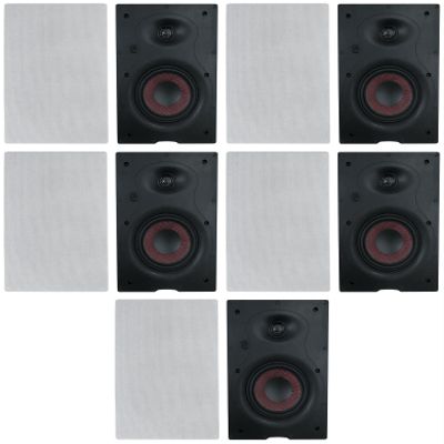 Rockville Pair WA658 6.5" in-Wall Home Speakers w Kevlar Woofer+Silk Dome Tweeter